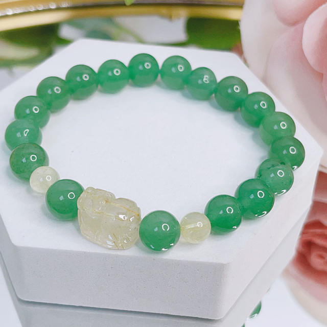 Natural jade bead pixu bracelet