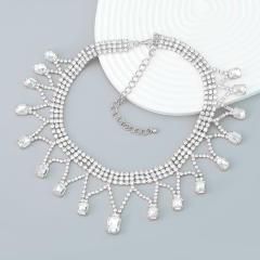 Occident fashion full rhinestone diamond choker necklace