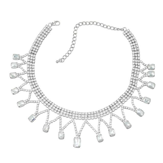 Occident fashion full rhinestone diamond choker necklace