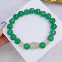 Natural jade bead pixu bracelet