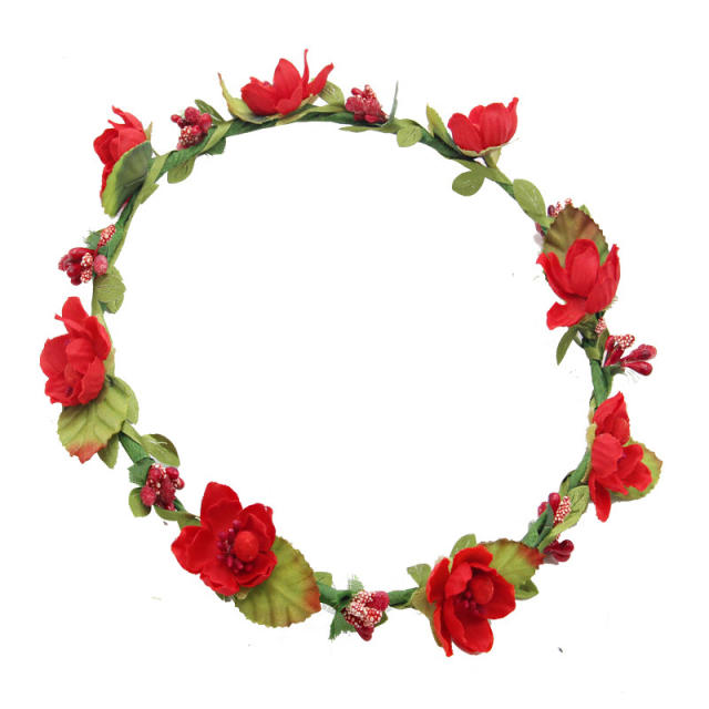 Holiday artificial flower crown