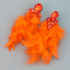 Boho colorful feather earrings
