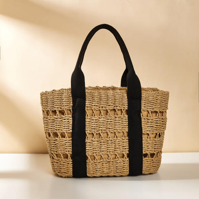 Holiday beach trend straw tote bag