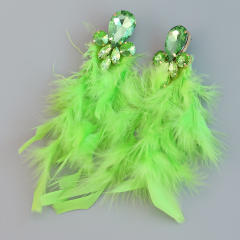 Boho colorful feather earrings