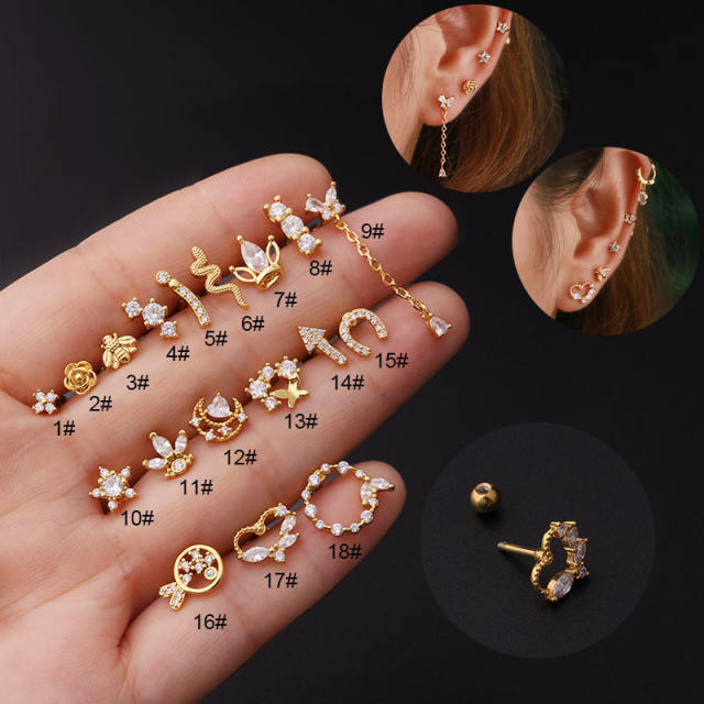 Hot sale personality cartilage earrings(1pcs price)