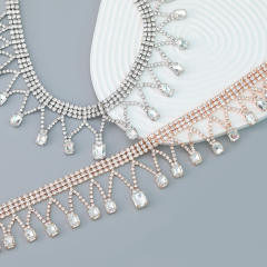 Occident fashion full rhinestone diamond choker necklace