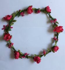 Holiday artificial flower crown