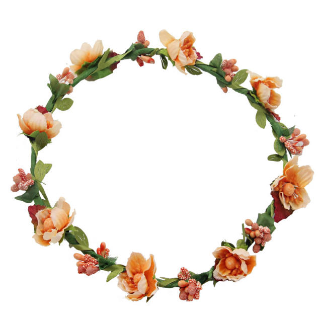 Holiday artificial flower crown
