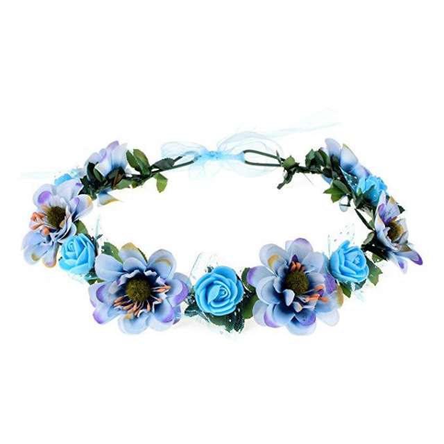Amzon hot sale summer artificial flower crown
