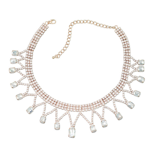 Occident fashion full rhinestone diamond choker necklace