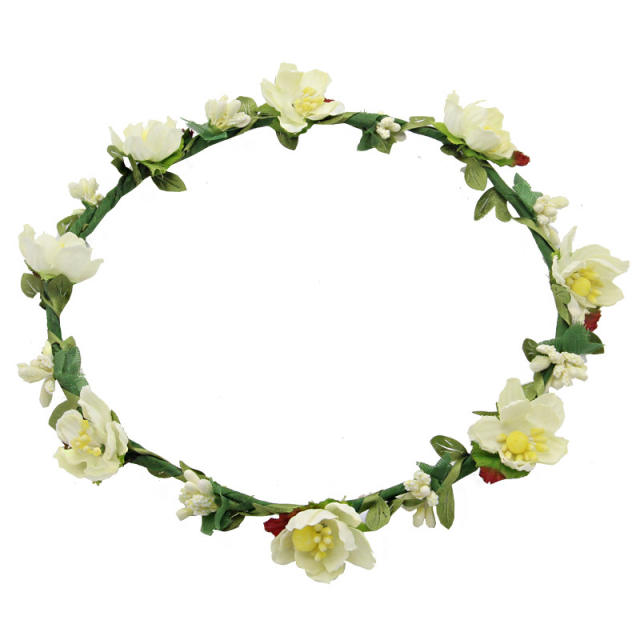 Holiday artificial flower crown