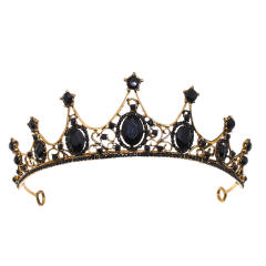 Baroque color glass crystal statement crown