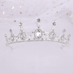 Baroque color glass crystal statement crown