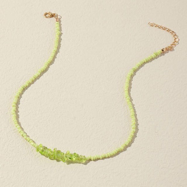 Boho Y2K colorful seed bead choker necklace