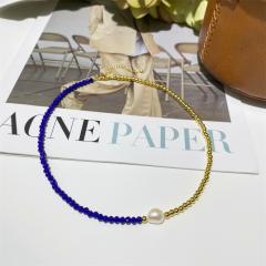 INS trend blue eye evil eye bead necklace set