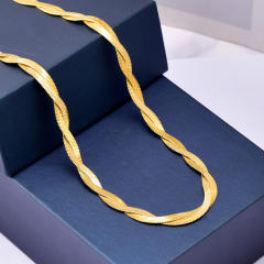 Classic snake chain stainless steel necklace set