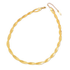 Classic snake chain stainless steel necklace set