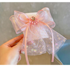 Korean fashion hot sale sweet bow hair clips for kids