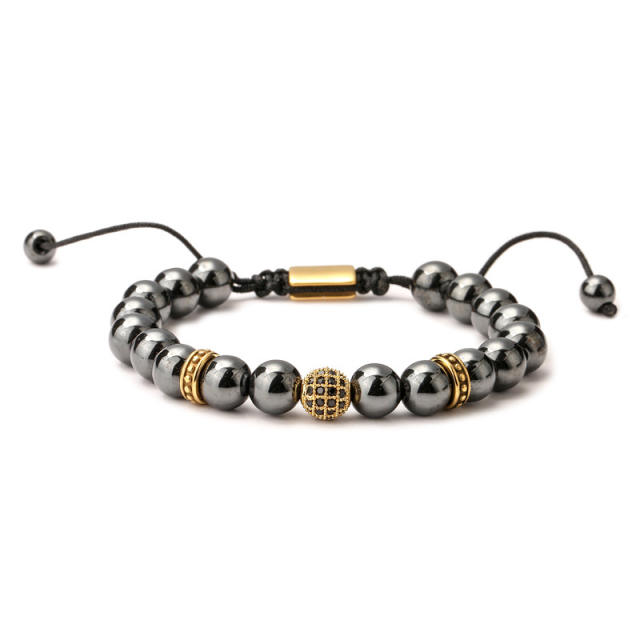 Amazon hot sale color tiger eye natural bead bracelet