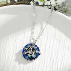 Amazon hot sale evil eye glass crystal pendant necklace