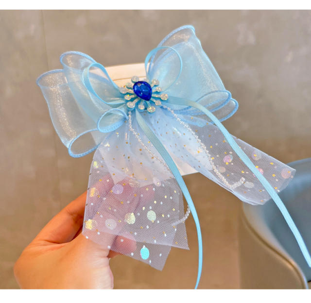 Korean fashion hot sale sweet bow hair clips for kids