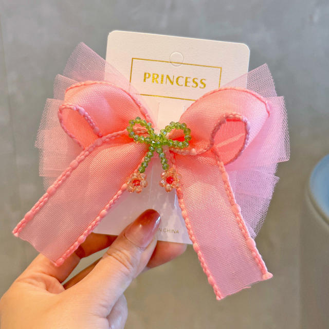 Korean fashion top quality bow kids hair clips