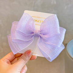 Korean fashion three layer bow hair clips for kids