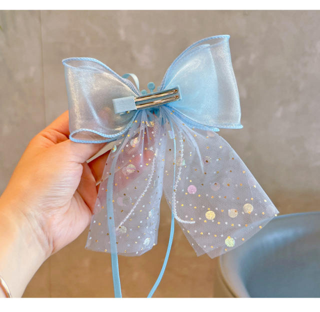 Korean fashion hot sale sweet bow hair clips for kids