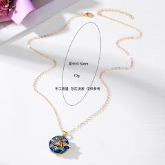 Amazon hot sale evil eye glass crystal pendant necklace