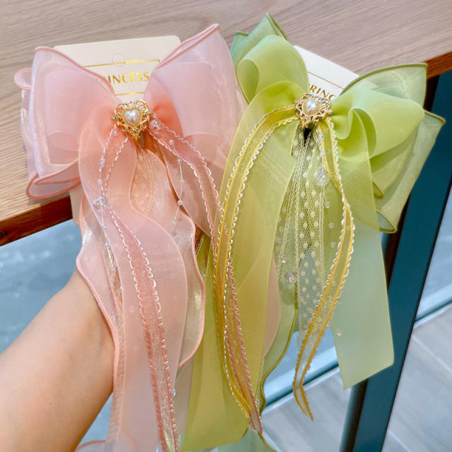 New design lolita bow hair clips for kids