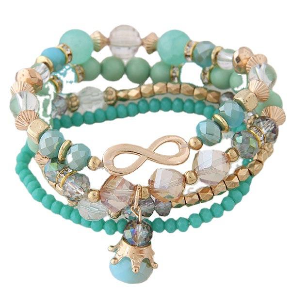 Personality boho infinity symbol bead bracelet