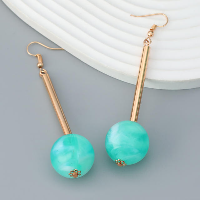 Spring Y2K design candy color lollipop alloy earrings