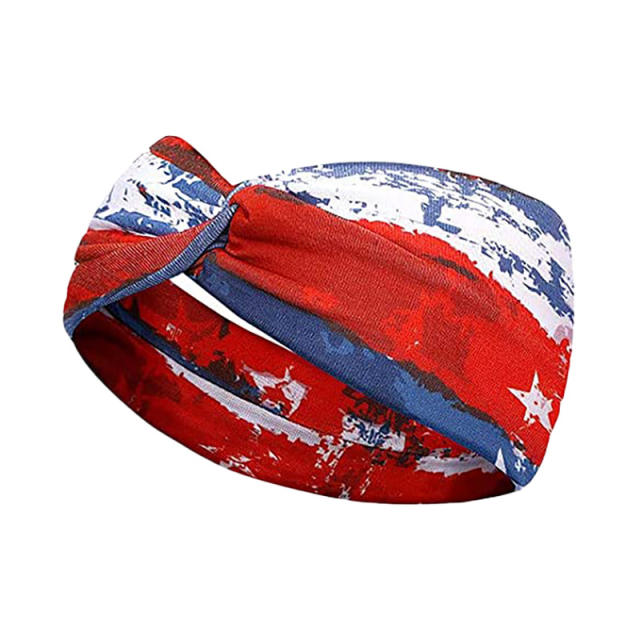 Popular American flag turban headband sport headband
