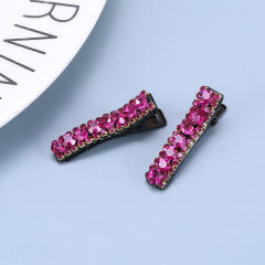 Colorful crystal statement hair clips