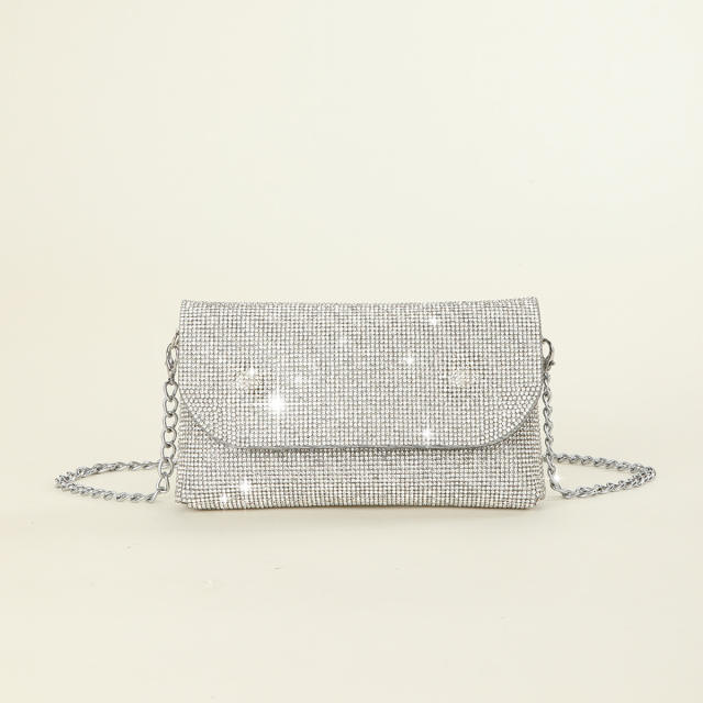 Fashionable color rhinestone diamond clutch evening bag