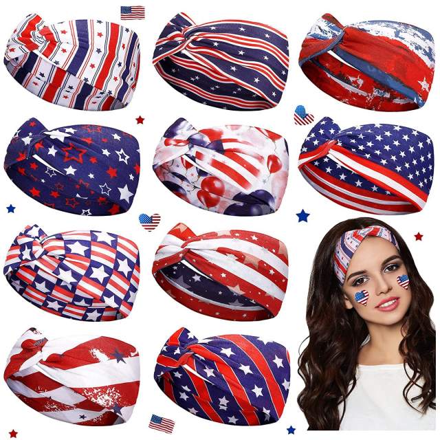 Popular American flag turban headband sport headband