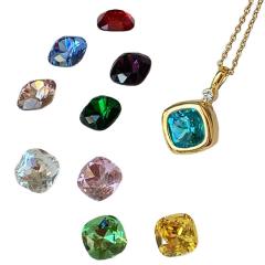 Creative 12 birthstone locket necklace set