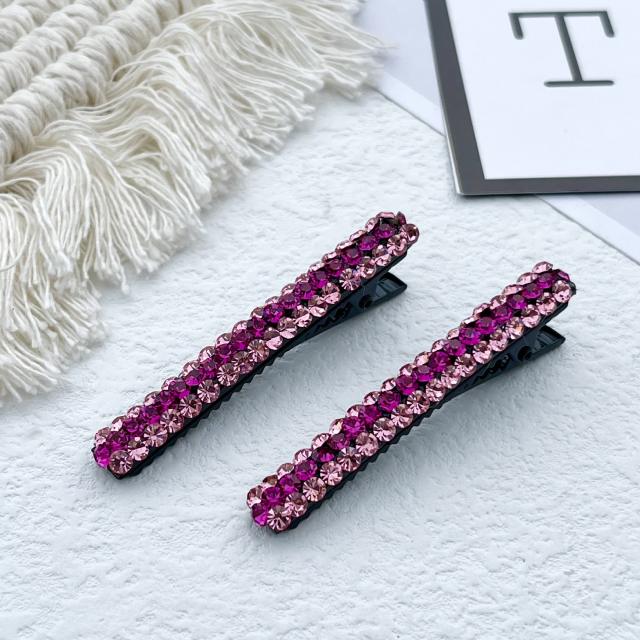 Korean fashion elegant color crystal diamond hair clips
