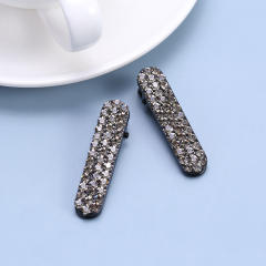 Delicate three row crystal colorful hair clips