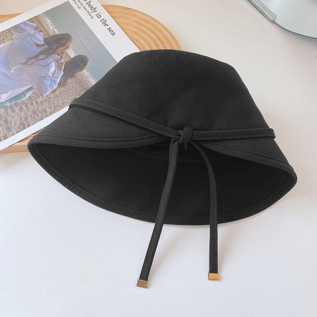 Korean fashion plain color sun hat