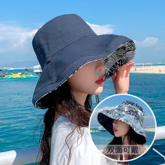 Korean fashion summer design color pattern two side sun hat