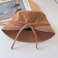 Korean fashion plain color sun hat