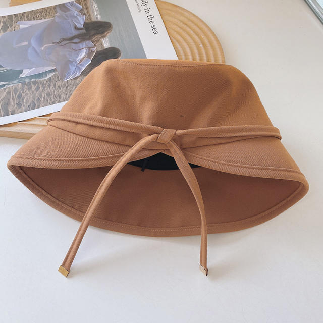 Korean fashion plain color sun hat