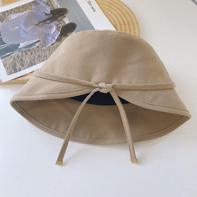 Korean fashion plain color sun hat