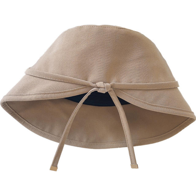 Korean fashion plain color sun hat