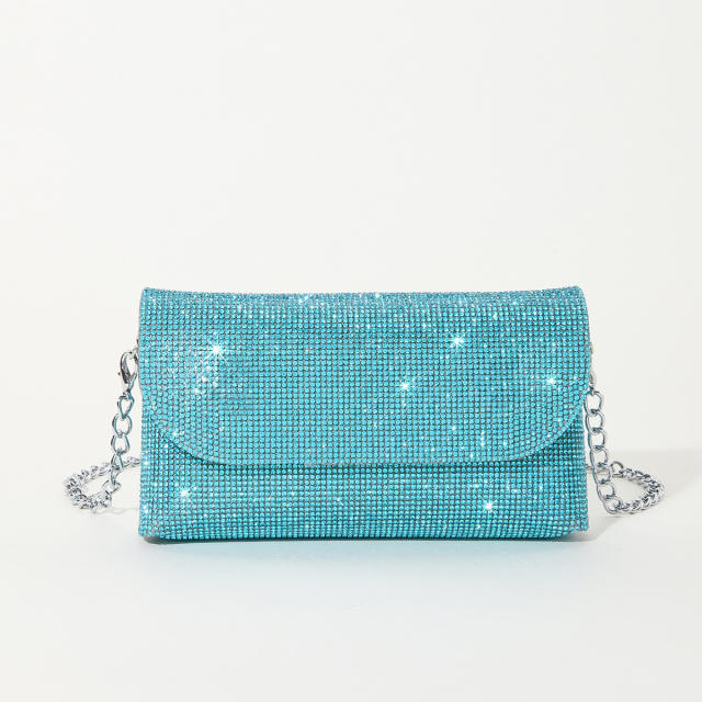 Fashionable color rhinestone diamond clutch evening bag