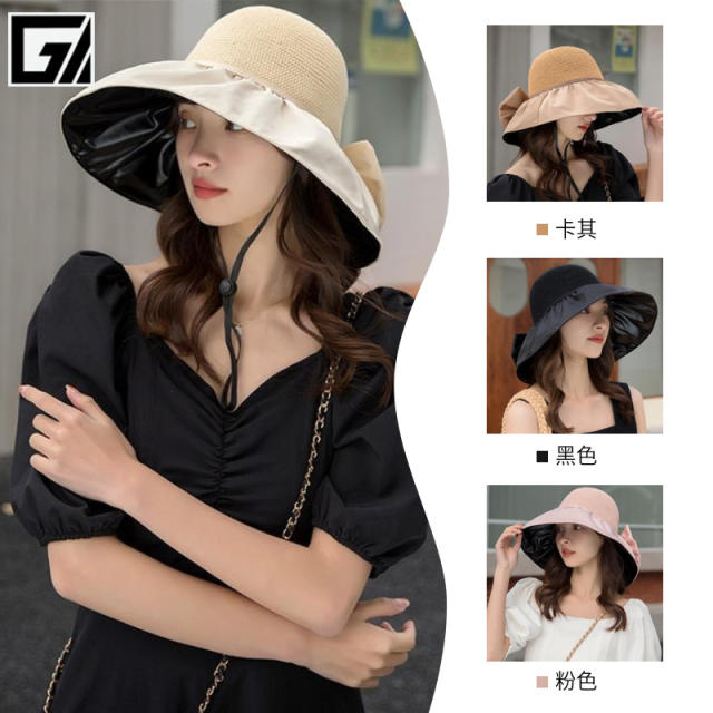 Summer design big brim bow sun hat