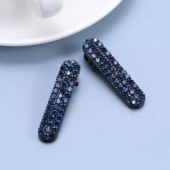 Delicate three row crystal colorful hair clips