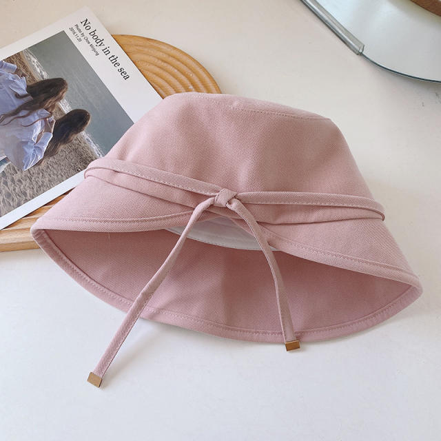 Korean fashion plain color sun hat
