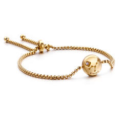Korean fashion diamond zodiac stainless steel slide bracelet